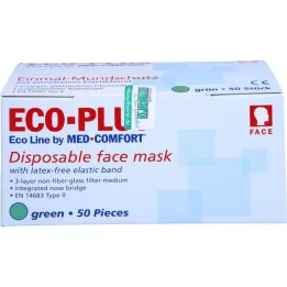MUNDSCHUTZ OP com elástico verde, 50 peças