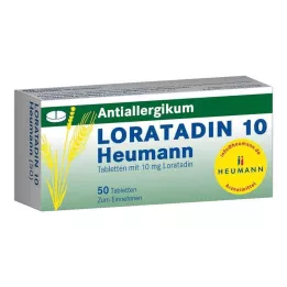 LORATADIN 10 comprimidos Heumann, 50 unidades