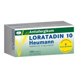LORATADIN 10 comprimidos Heumann, 100 unidades
