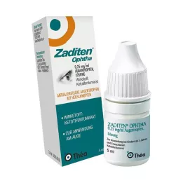 ZADITEN oftha 0,25 mg/ml colírio, 1X5 ml