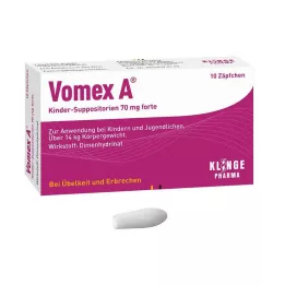 VOMEX Supositórios infantis 70 mg forte, 10 unidades