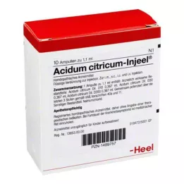 ACIDUM CITRICUM INJEEL Ampolas, 10 unidades