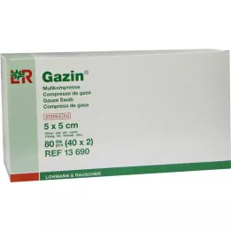 GAZIN Gaze comp. 5x5 cm estéril 12 camadas, 40X2 pcs