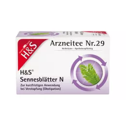 H&amp;S Folhas de Senna N sacos de filtro, 20X1,0 g