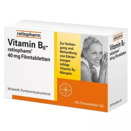 VITAMIN B6-RATIOPHARM Comprimidos revestidos por película de 40 mg, 100 unidades
