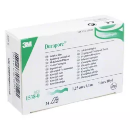 DURAPORE Gesso de seda Rolo de 1,25 cm x 9,1 m, 24 peças