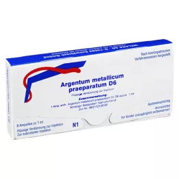 ARGENTUM METALLICUM praeparatum D 6 ampolas, 8 pcs