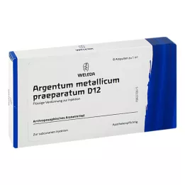 ARGENTUM METALLICUM praeparatum D 12 ampolas, 8 pcs