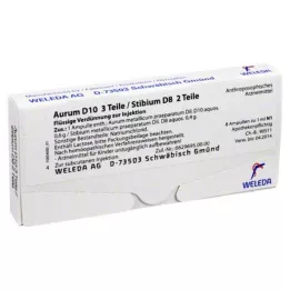AURUM D 10/Stibium D 8 ampolas, 8X1 ml