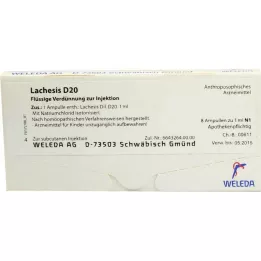 LACHESIS D 20 ampolas, 8X1 ml
