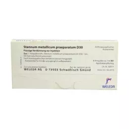 STANNUM METALLICUM praeparatum D 30 ampolas, 8X1 ml