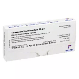 TARAXACUM STANNO cultum RH D 3 ampolas, 8X1 ml