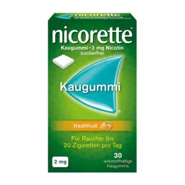 NICORETTE 2 mg de goma de mascar de frutas frescas, 30 unidades