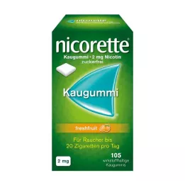 NICORETTE Goma de mascar de fruta fresca de 2 mg, 105 unidades