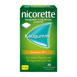 NICORETTE Goma de mascar de fruta fresca 4 mg, 30 unidades