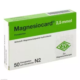 MAGNESIOCARD Comprimidos revestidos por película de 2,5 mmol, 50 unidades