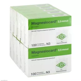 MAGNESIOCARD Comprimidos revestidos por película de 2,5 mmol, 10X100 unidades