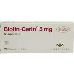 BIOTIN-CARIN comprimidos de 5 mg, 20 unidades