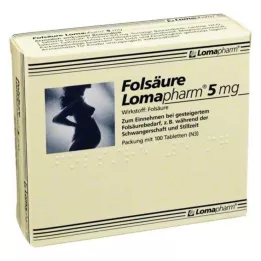 FOLSÄURE LOMAPHARM Comprimidos de 5 mg, 100 unidades
