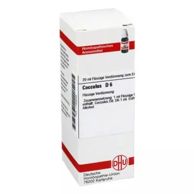 COCCULUS D 6 Diluição, 20 ml COCCULUS D 6 Diluição, 20 ml