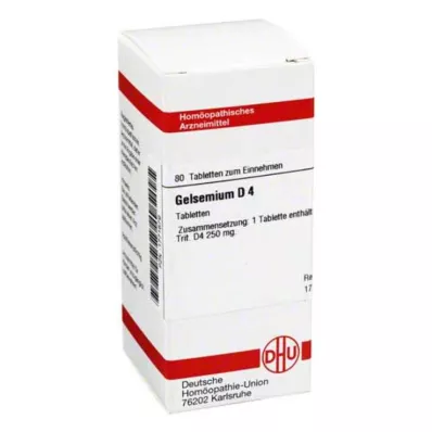 GELSEMIUM D 4 comprimidos, 80 unidades GELSEMIUM D 4 comprimidos, 80 unidades