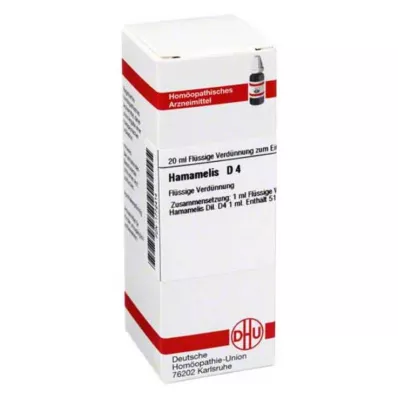 HAMAMELIS D 4 Diluição, 20 ml HAMAMELIS D 4 Diluição, 20 ml