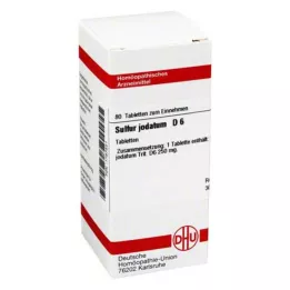 SULFUR JODATUM D 6 comprimidos, 80 unidades
