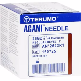 AGANI cânula 26 g 23 mm marrom, 100 st