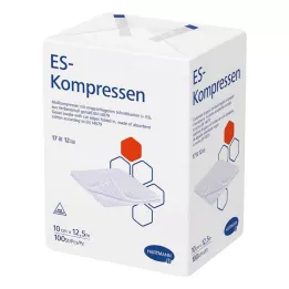 ES-KOMPRESSEN não estéril 10x12,5 cm 12 dobras, 100 unid