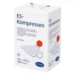 ES-KOMPRESSEN não estéril 10x12,5 cm 16 vias, 100 unidades