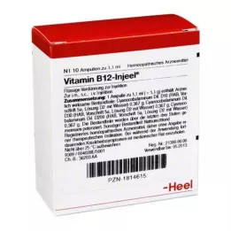 VITAMIN B12 INJEEL ampolas, 10 unidades