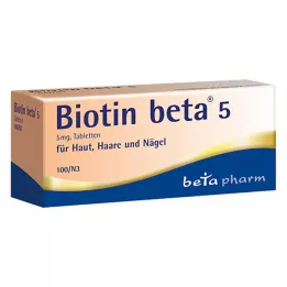 BIOTIN BETA 5 comprimidos, 100 unidades
