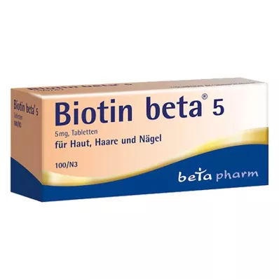 BIOTIN BETA 5 comprimidos, 100 unidades BIOTIN BETA 5 comprimidos, 100 unidades