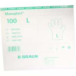 MANUPLAST Luvas descartáveis, grandes, leves, 100 peças