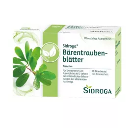 SIDROGA Sacos de filtro para chá de folhas de uva-ursina, 20X2,0 g