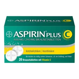 ASPIRIN comprimidos efervescentes plus C, 20 unidades