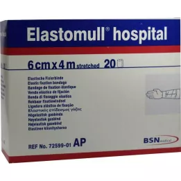 ELASTOMULL bandagem elástica de fixação hospitalar 6 cmx4 m branca, 20 unidades