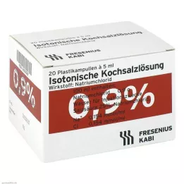 ISOTONISCHE Ampolas plásticas de solução salina 0,9%, 20X5 ml