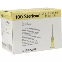 STERICAN Cânulas 19 Gx1 1/4 1,1x30 mm, 100 peças