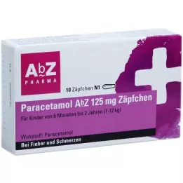 PARACETAMOL Supositórios AbZ 125 mg, 10 unidades