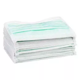 MUNDSCHUTZ OP com elástico com focinheira verde, 50 peças