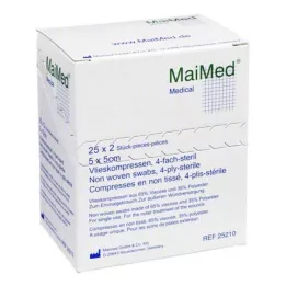 VLIESKOMPRESSEN 5x5 cm estéril, 25X2 pcs