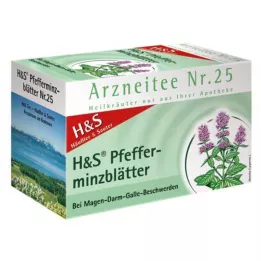 H&amp;S Sacos de filtro para chá de hortelã-pimenta, 20X1,5 g