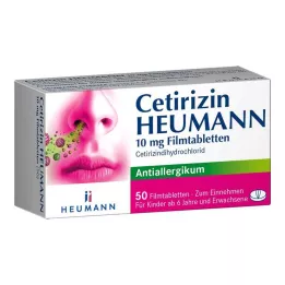 CETIRIZIN Heumann 10 mg comprimidos revestidos por película, 50 unidades