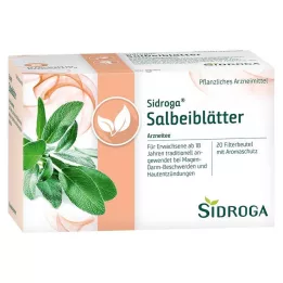SIDROGA Saquinhos de chá de folhas de sálvia, 20X1,5 g