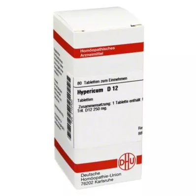 HYPERICUM D 12 comprimidos, 80 unidades HYPERICUM D 12 comprimidos, 80 unidades