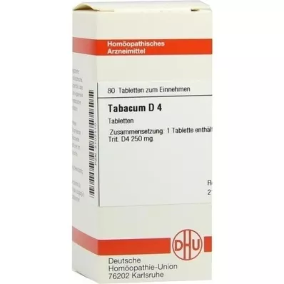 TABACUM D 4 comprimidos, 80 unidades