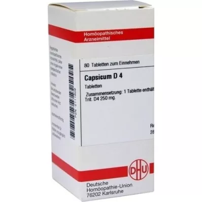 CAPSICUM D 4 comprimidos, 80 unidades