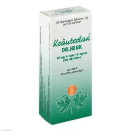 KRÄUTERLAX Dr. Henk 15 mg comprimidos de ervas para laxantes, 30 unidades
