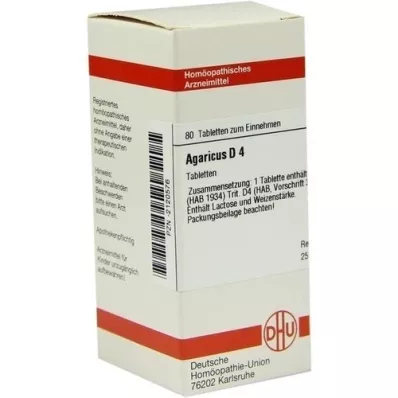 AGARICUS D 4 comprimidos, 80 unidades AGARICUS D 4 comprimidos, 80 unidades